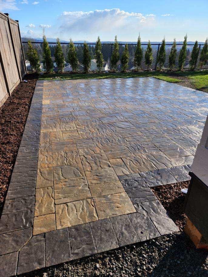 backyard stone hardscape