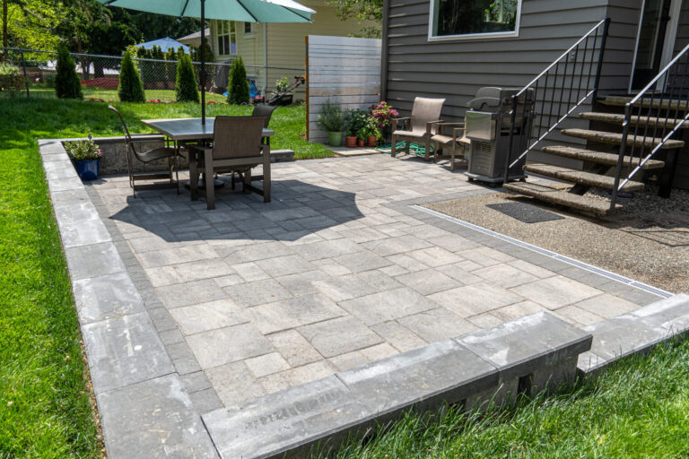 stone patio made from pavers
