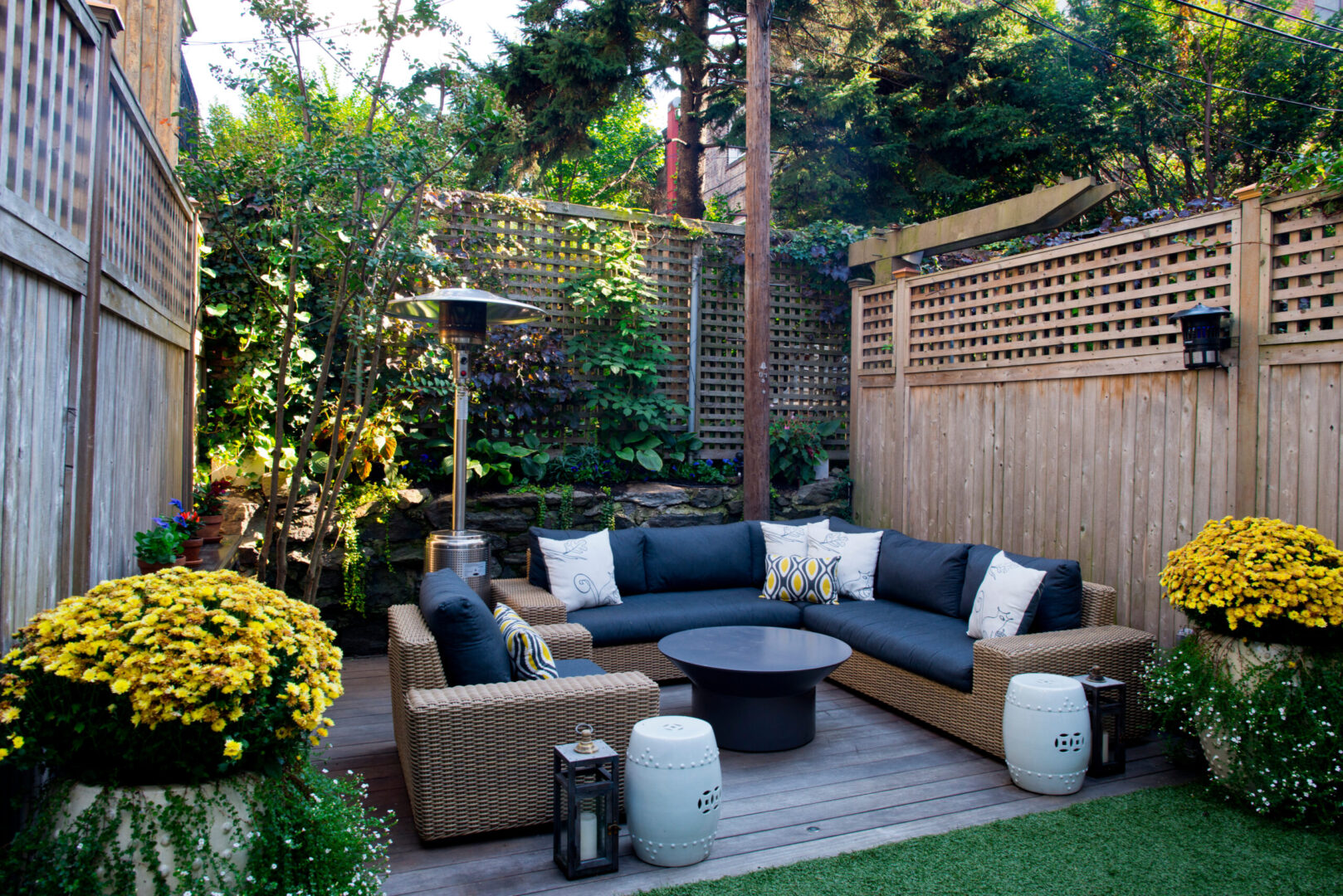 urban patio and garden